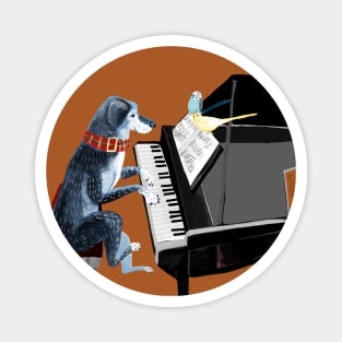 Doggy Piano Lessons Magnet